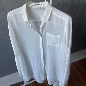 Sheer long button up